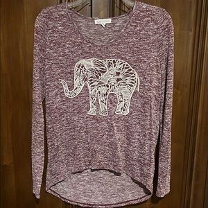 Aeropostale Burgundy Knit Top